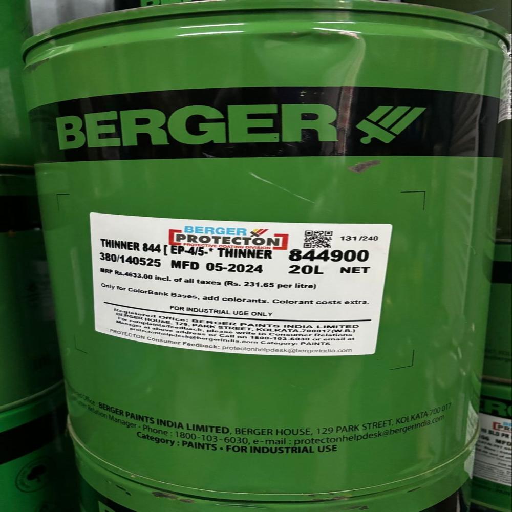 20 Ltr Berger 844 Epoxy Thinner - Color: Any Color
