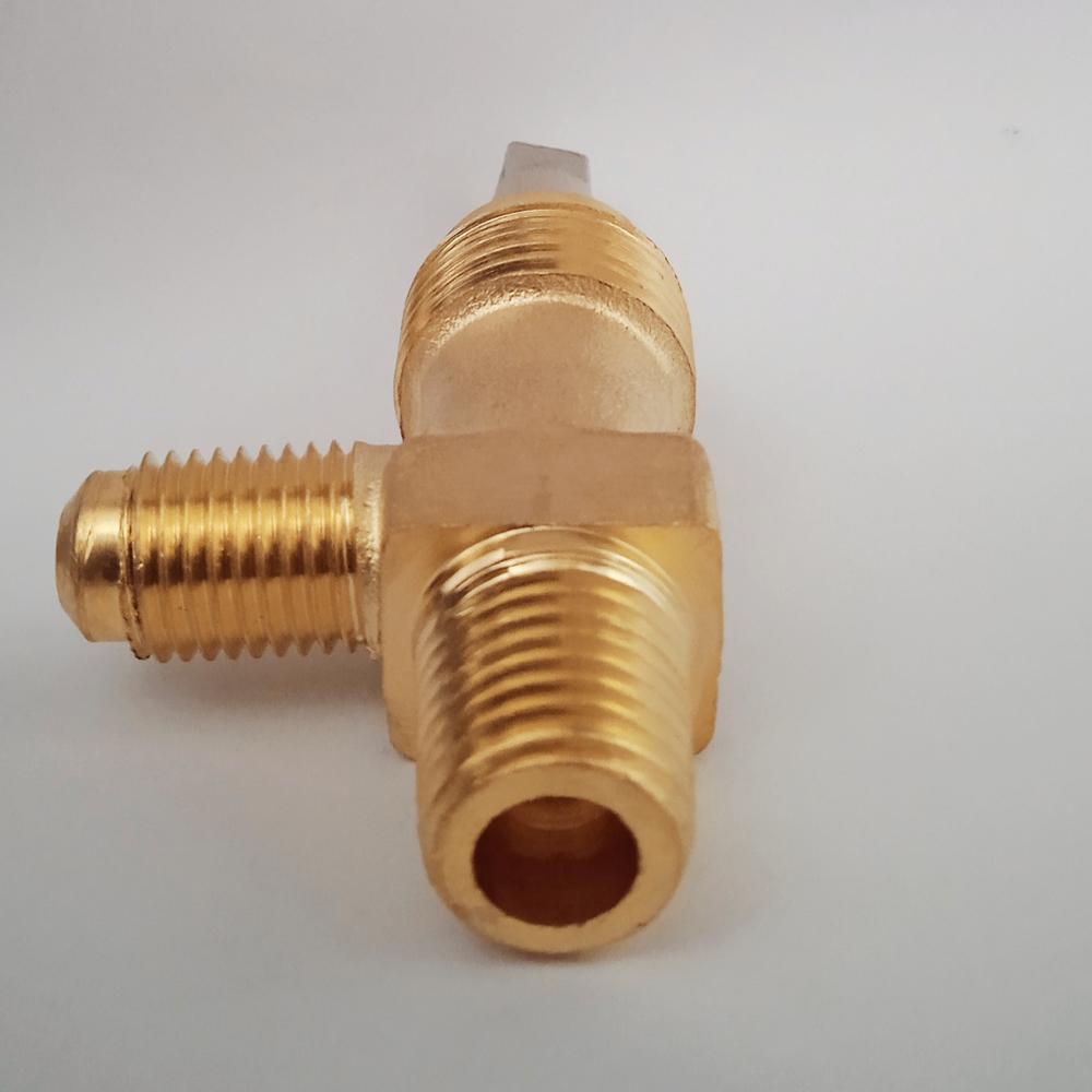 1-4 Flare-1-4 Flare Brass Angle Valve - Application: Hvacr