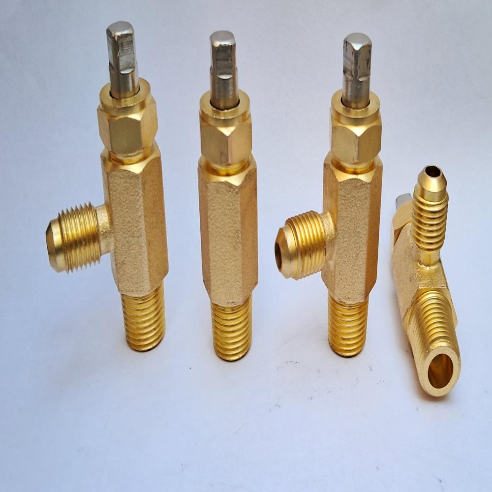 1-4 Flare-1-4 Flare Brass Angle Valve - Application: Hvacr