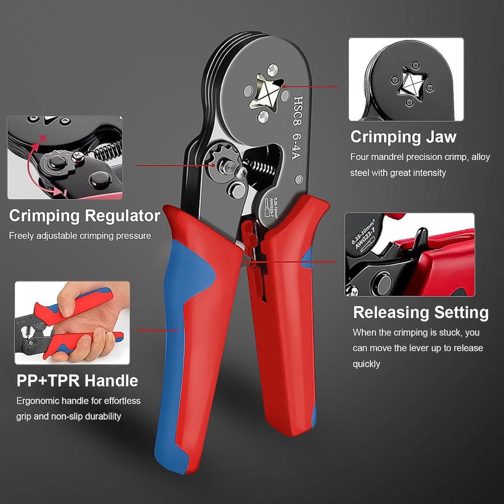 Wire Ferrule Kit with 1200PCS Wire End Ferrules & Crimper Plier