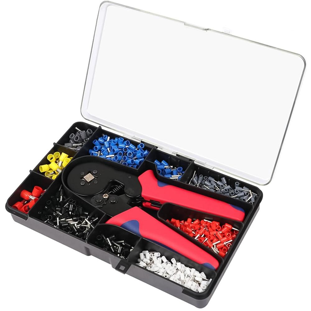 Wire Ferrule Kit with 1200PCS Wire End Ferrules & Crimper Plier