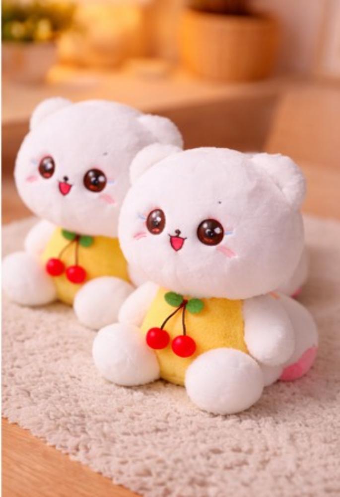 Kitty Soft Toy - Color: White & Pink