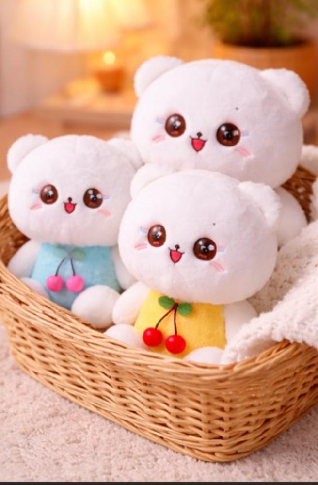 Kitty Soft Toy - Color: White & Pink