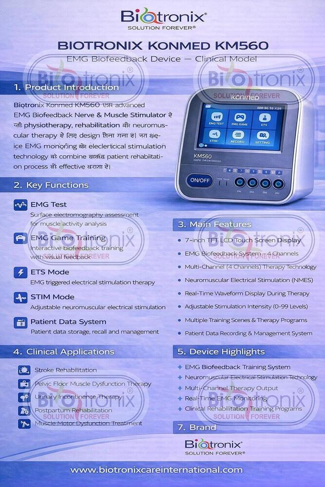 Konmed KM-560 Advanced Biofeedback Device with Therapy Options