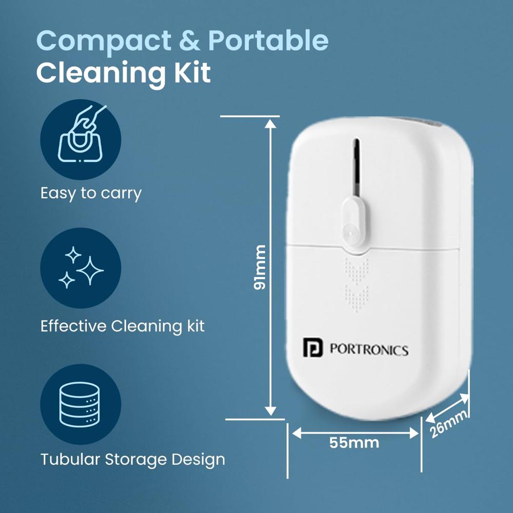 Portronics Clean P 10 in 1 Screen Cleaner Multipurpose Device Cleaning Kit for