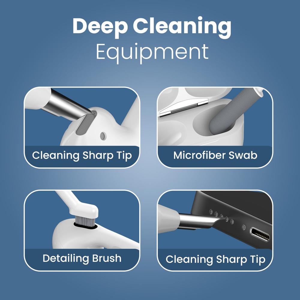 Portronics Clean U 5 In 1 Multi Function Electronics Cleaning Kit, Gadget Cleaning - Color: White