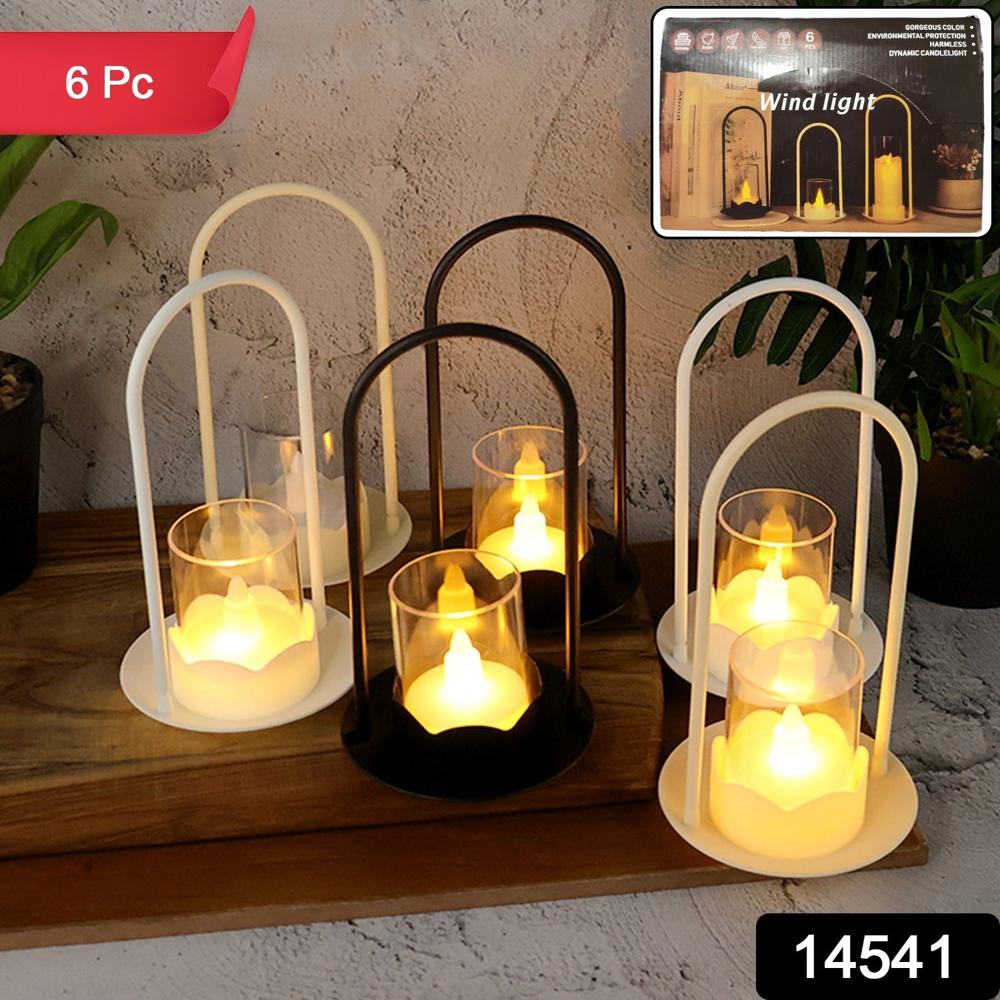 Decorative Wind Light Style Plastic Flameless Led Candles (6 Pc) - Color: Mix