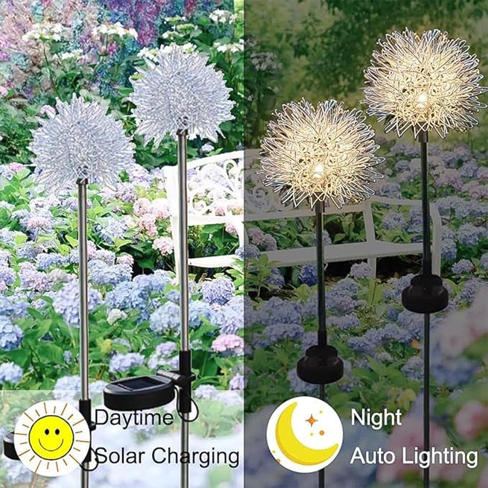 Solar Powered Dandelion Garden Lights (2 Pc) - Color: Mix
