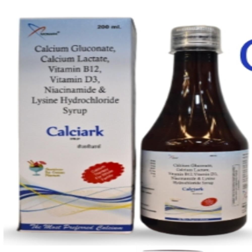 Calcium Gluconate, Calcium Lactate, L-lysine, Cyanocobalamin And Vitamin D3 Syrup - Brand Name: Calciark