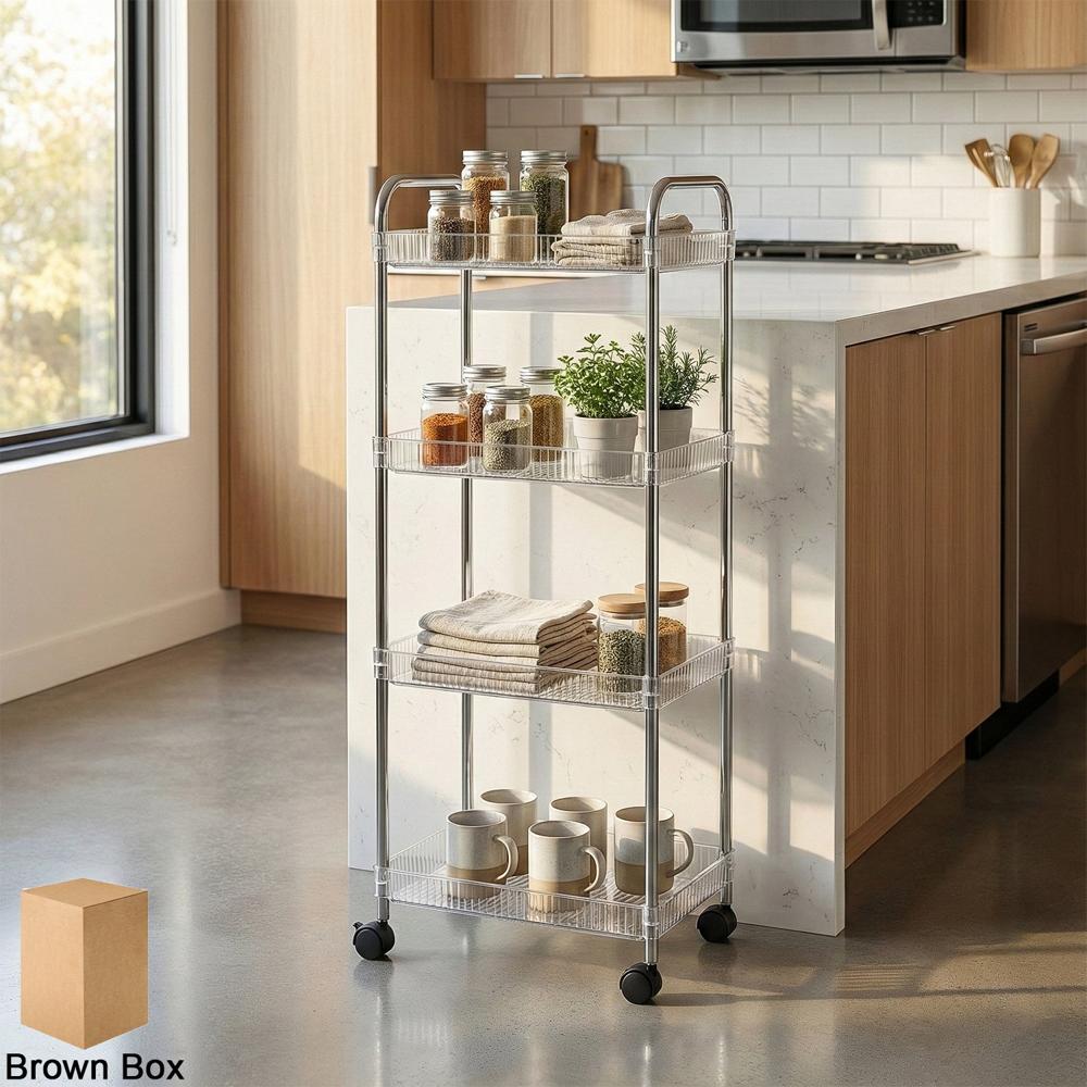 4 Layer Multipurpose Storage Trolley With Wheels - Color: Mix