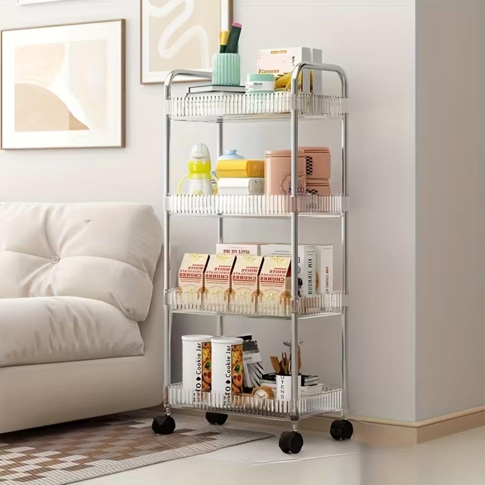 4 Layer Multipurpose Storage Trolley With Wheels - Color: Mix