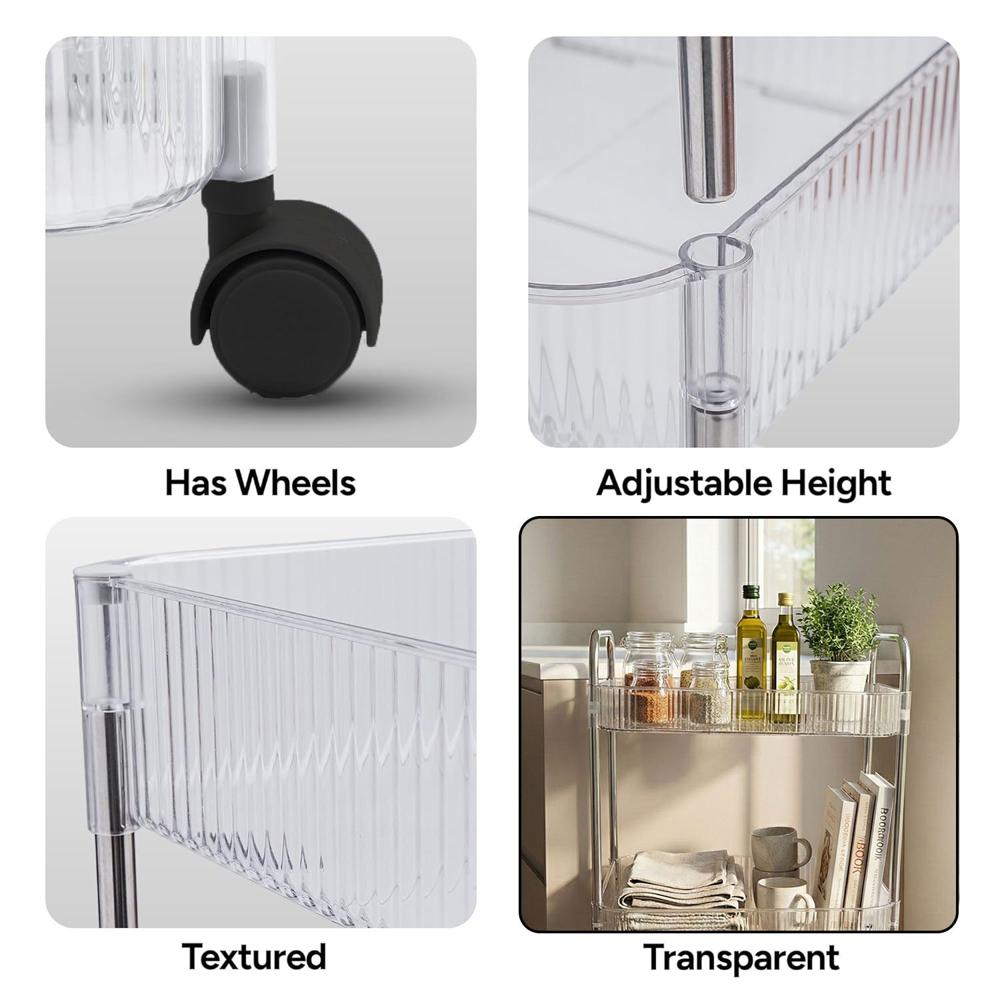 4 Layer Multipurpose Storage Trolley With Wheels - Color: Mix