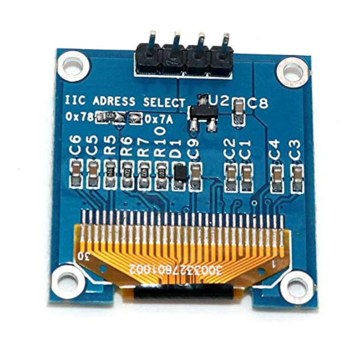 0.96 Inch I2C OLED Display 2.44cm Blue OLED Display Module 4-Pin 128x64 Pixel I2C OLED Display Module For Arduino and Raspberry Pi Projects
