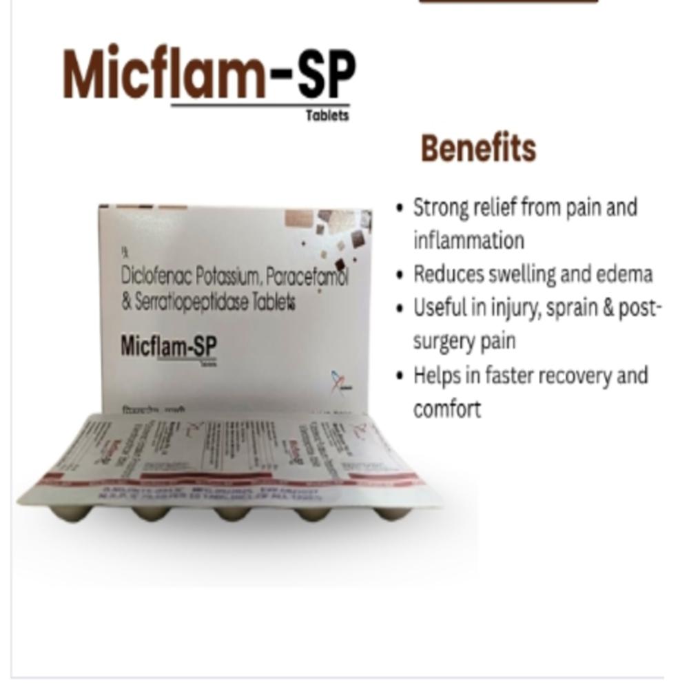 Diclofenac Potassium, Paracetamol And Serratiopeptidase Tablets