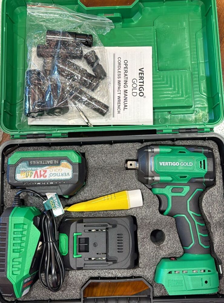 Cordless Battery Box Drill Machine - Color: Green