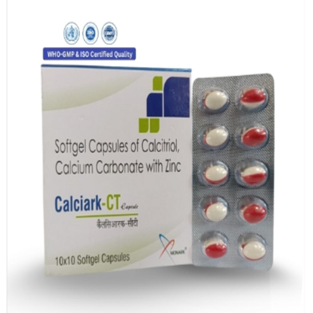 Calcitriol 0.25mg + Calcium Carbonate 500mg + Zinc Sulphate 7.5mg Softgel Capsule - Brand Name: Calciark-ct