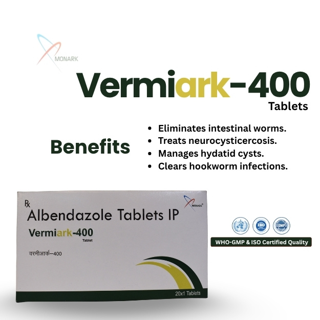 Albendazole 400mg Tablet - Brand Name: Vermiark-400