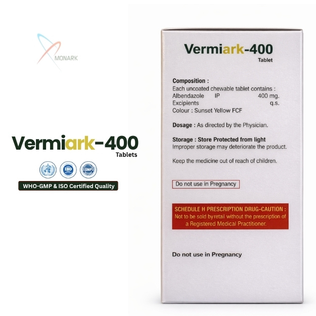 Albendazole 400mg Tablet - Brand Name: Vermiark-400