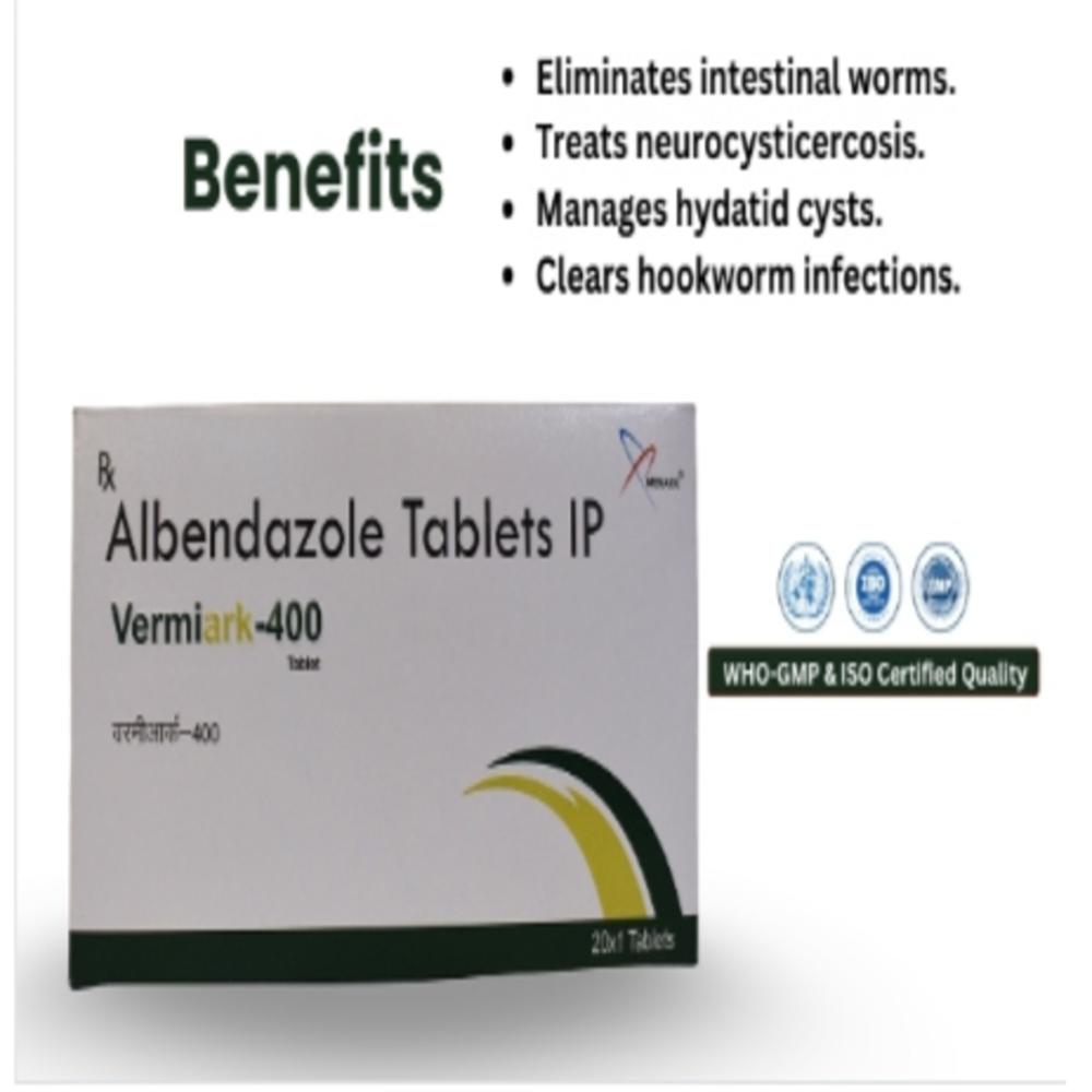 Albendazole 400mg Tablet - Brand Name: Vermiark-400