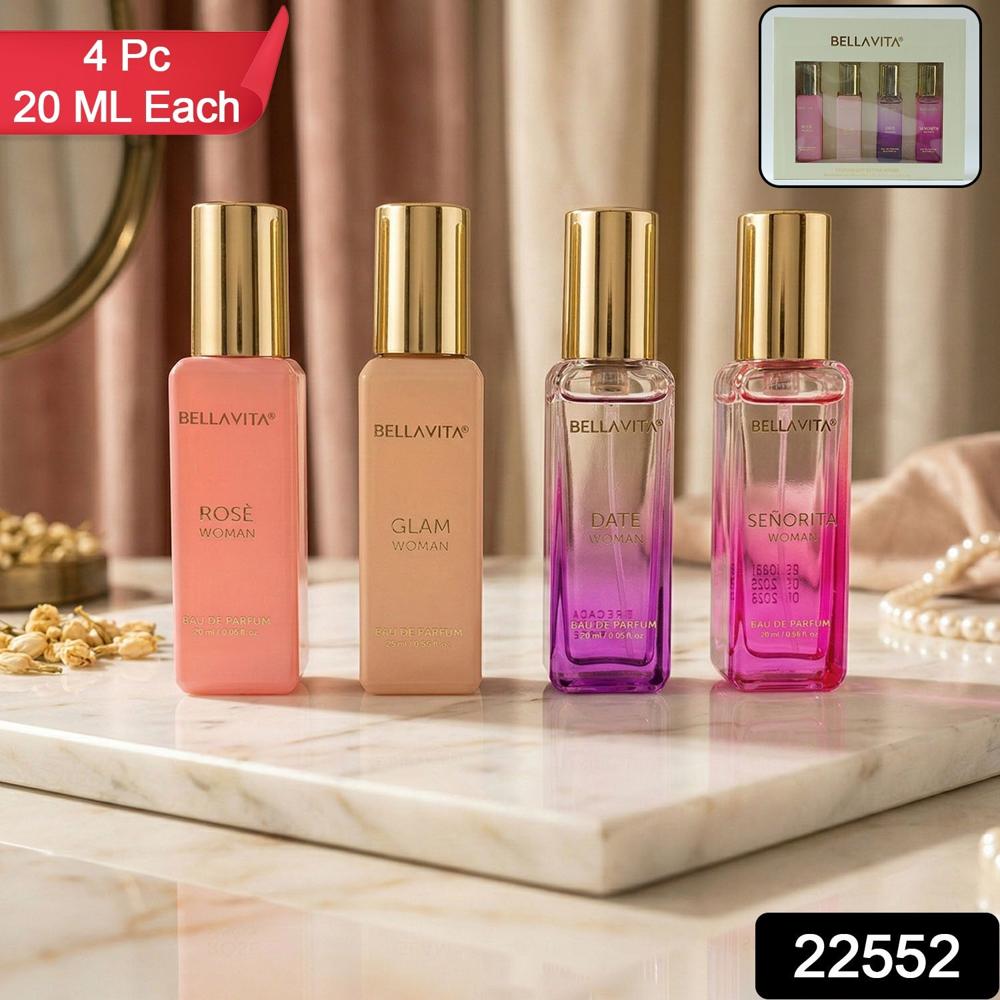 Bellavita Luxury Women Eau De Parfum Gift Set (4 Pc, 20 ML Each)