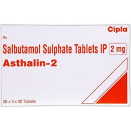 Asthalin 2 mg Tablet, Salbutamol Bronchodilator Asthma Medicine