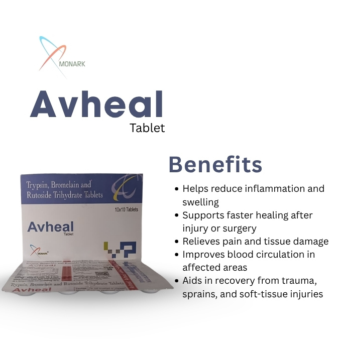 Trypsin 48mg + Bromelain 90mg + Rutoside 100mg Tablet