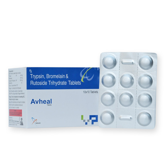 Trypsin, Bromelain And Rutoside Trihydrate Tablets - Brand Name: Avheal