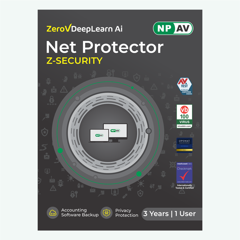 Net Protector Antivirus for PC Z Security 2026 / npav antivirus 2026, 1 User 3 year