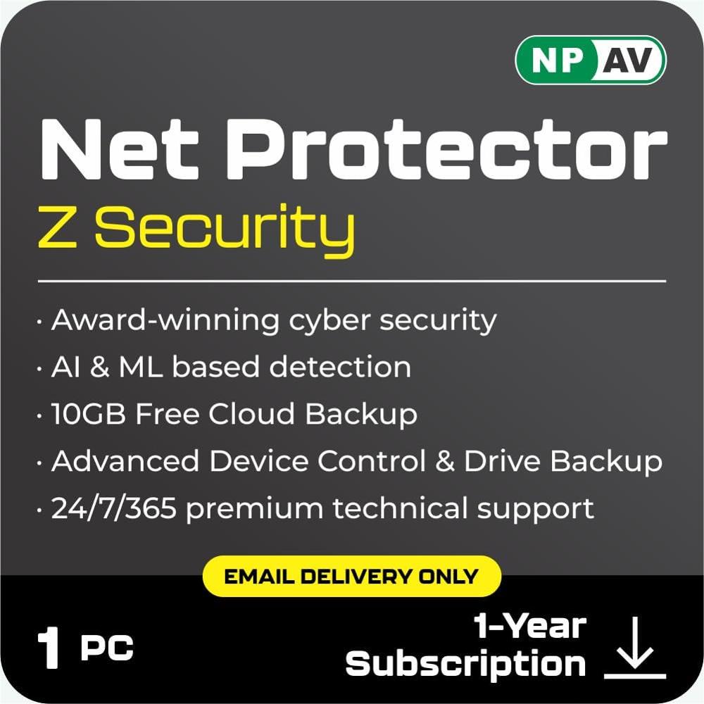 Net Protector Antivirus for PC Z Security 2026 / npav antivirus 2026, 1 User 3 year