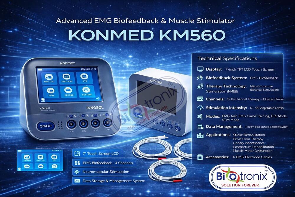 Konmed KM-560 Physiotherapy Biofeedback Device with Clinical Programs