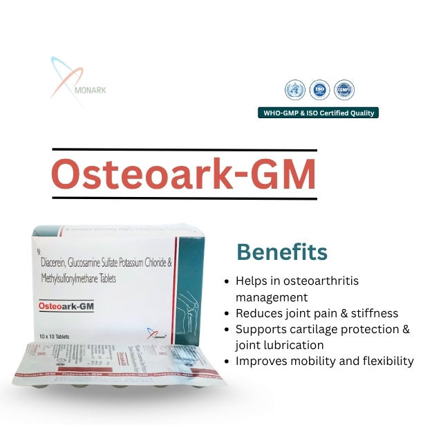 Diacerin 50mg + Glucosamine750mg + Msm 250mg Tablet(in Drug Formulation) - Brand Name: Osteoark-gm