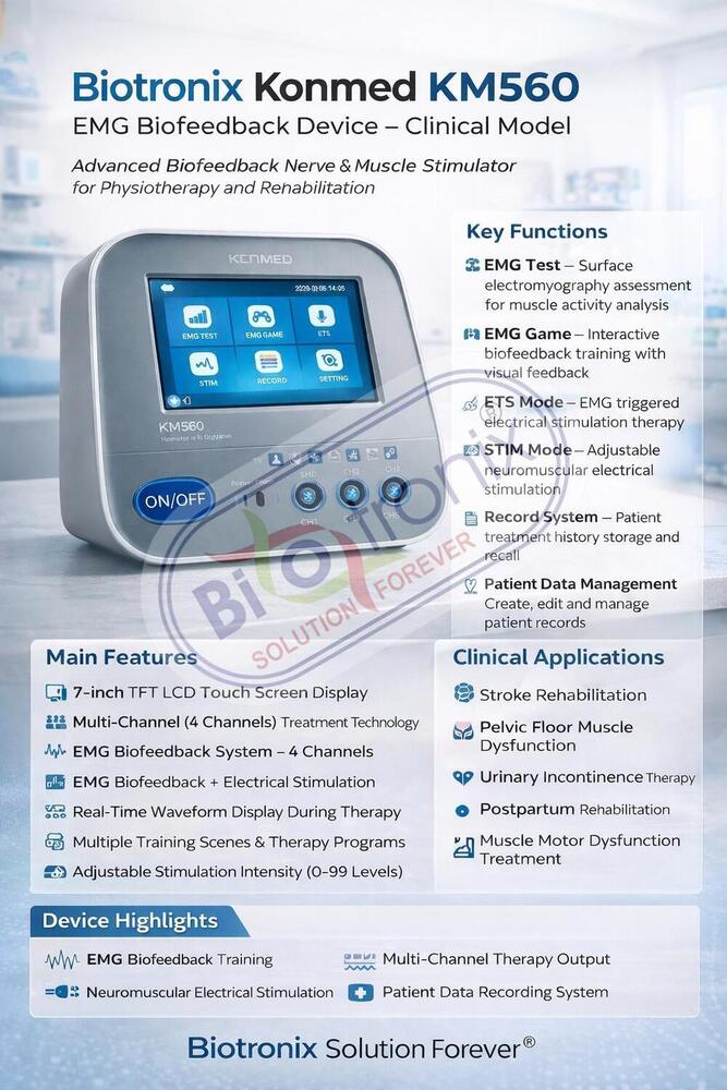 Konmed KM-560 Professional Biofeedback Machine for Advanced Rehab