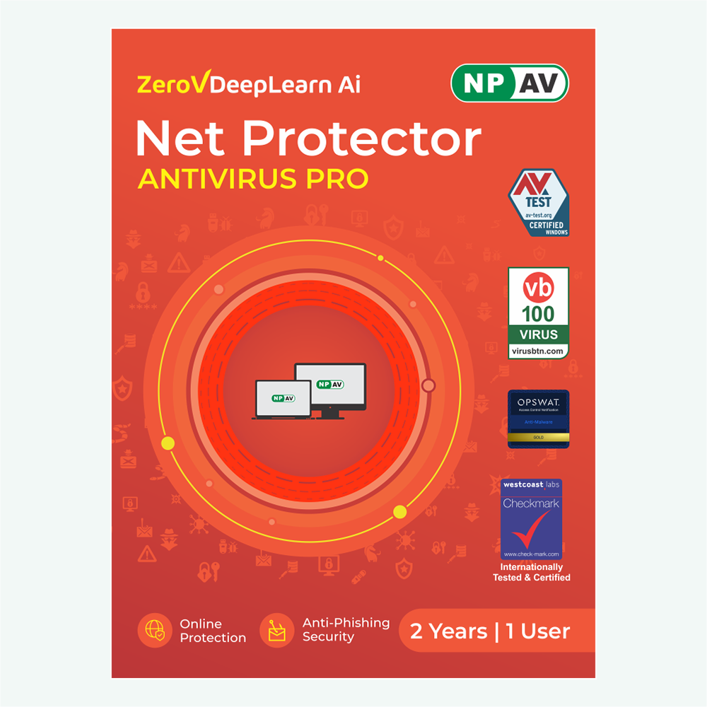 Net Protector Antivirus - Pro 2026 | 1 User - 2 Year with ZeroVDeepLearn Ai