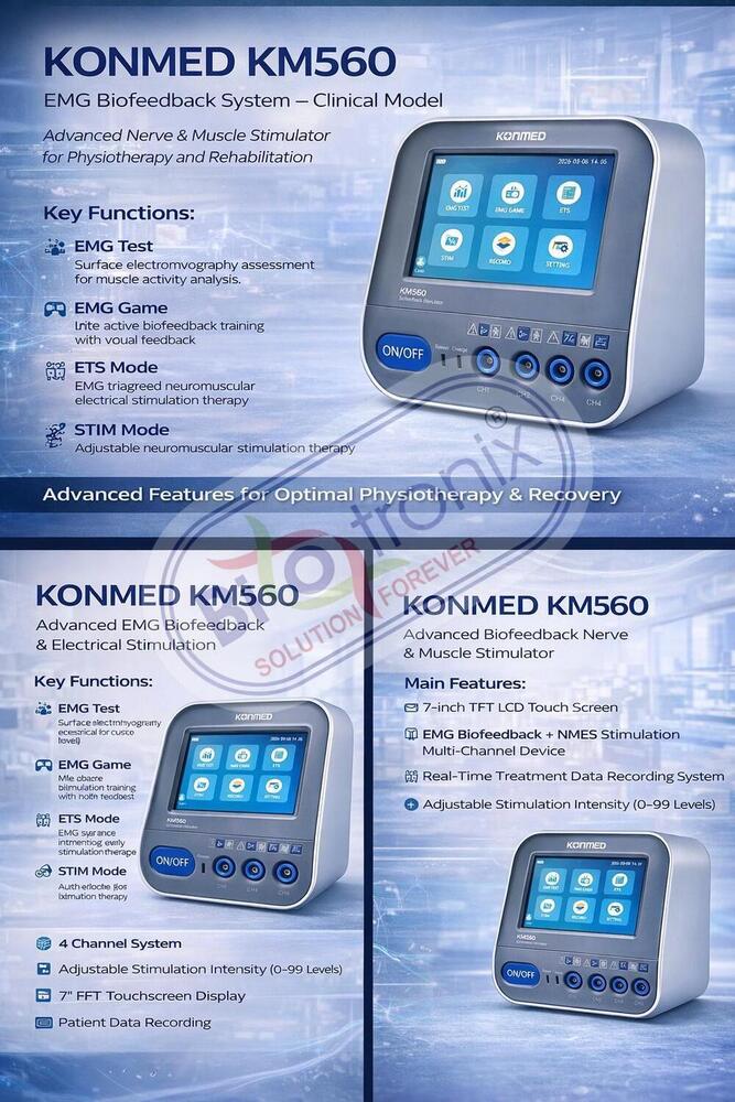 Konmed KM-560 Clinical EMG Biofeedback Device with Smart Therapy