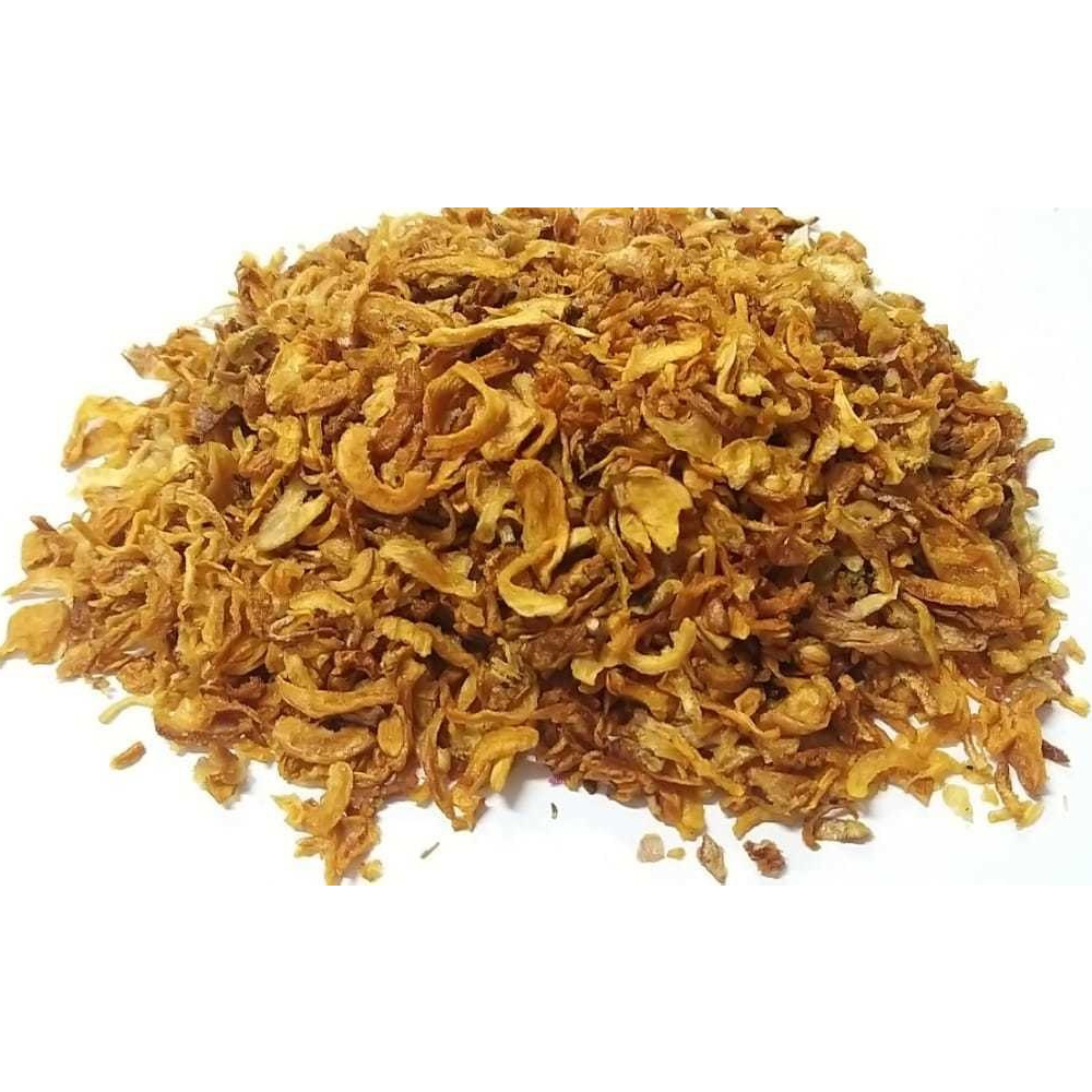 Pink coated fried onion