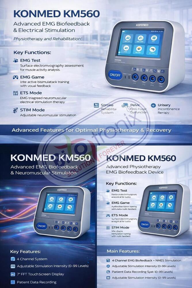 Konmed KM-560 Biofeedback Machine with Stimulator Therapy
