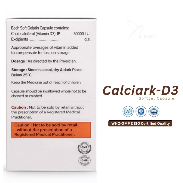 Cholecalciferol 60,000 I.u. Softgel Capsules - Brand Name: Clariark-d3