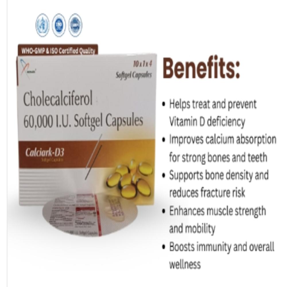 Cholecalciferol 60,000 I.u. Softgel Capsules - Brand Name: Clariark-d3