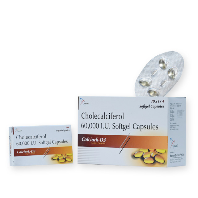 Cholecalciferol 60,000 I.u. Softgel Capsules - Brand Name: Clariark-d3