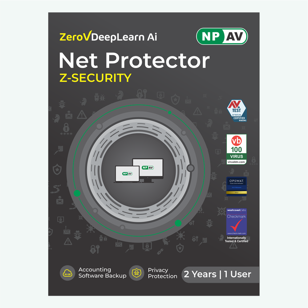 Net Protector Antivirus for PC Z Security 2026 / npav antivirus 2026, 1 User 2 year