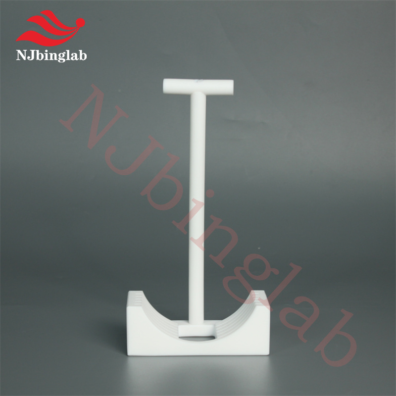 PTFE wafer basket, for 4 inches wafer, 1-5 slots, with T-bar