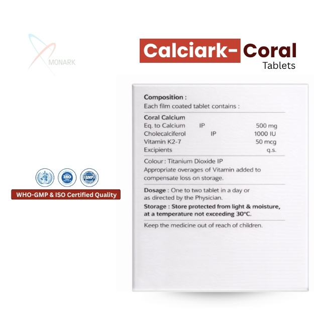 Coral Calcium 500MG + Cholecalciferol 1000IU + Vitamin K27 50 mcg TAB 