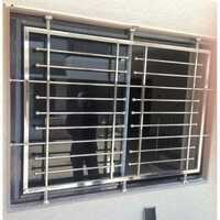 Modern Stainless Steel Window Grill (silver) - Finishing: Polished Silver