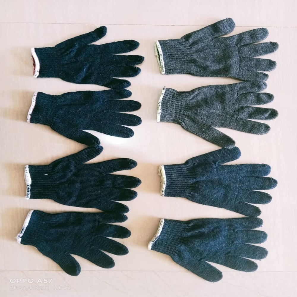 White Cotton Knitted Hand Gloves