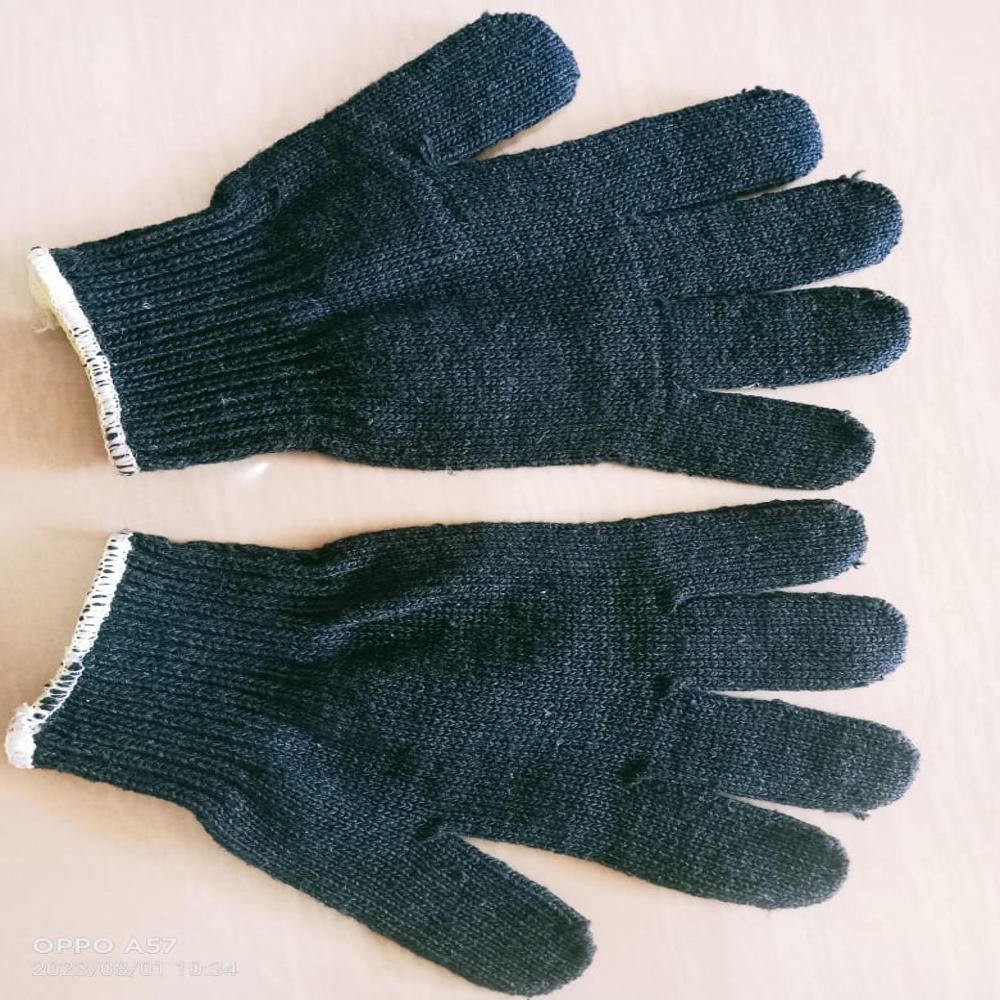 White Cotton Knitted Hand Gloves
