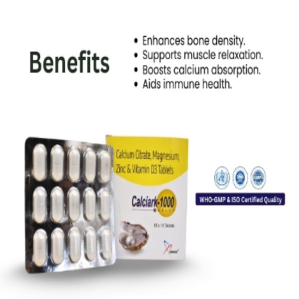 Calcium Citrate 1000mg + Magnesium 100mg + Zinc 4mg + Vitamin D3 200 i.u. Tablet