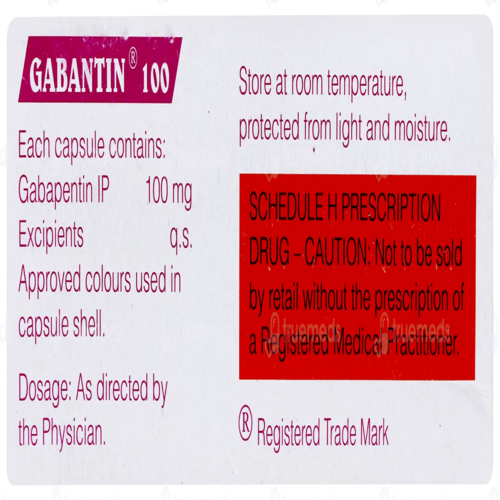 Gabapentin Capsules 100 Mg