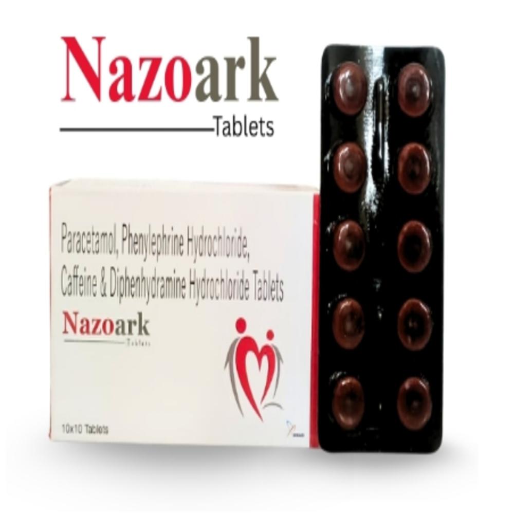 Paracetamol, Phenylephrine Hydrochloride, Caffeine And Diphenhydramine Hydrochloride Tablets - Brand Name: Nazoark