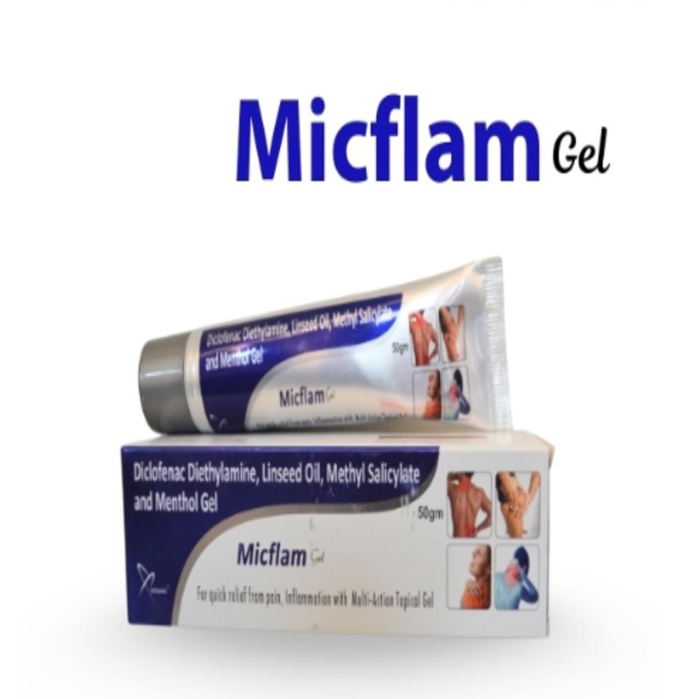 Diclofenac Diethylamine, Methyl Salicylate, Linseed Oil And Menthol Gel - Brand Name: Micflam