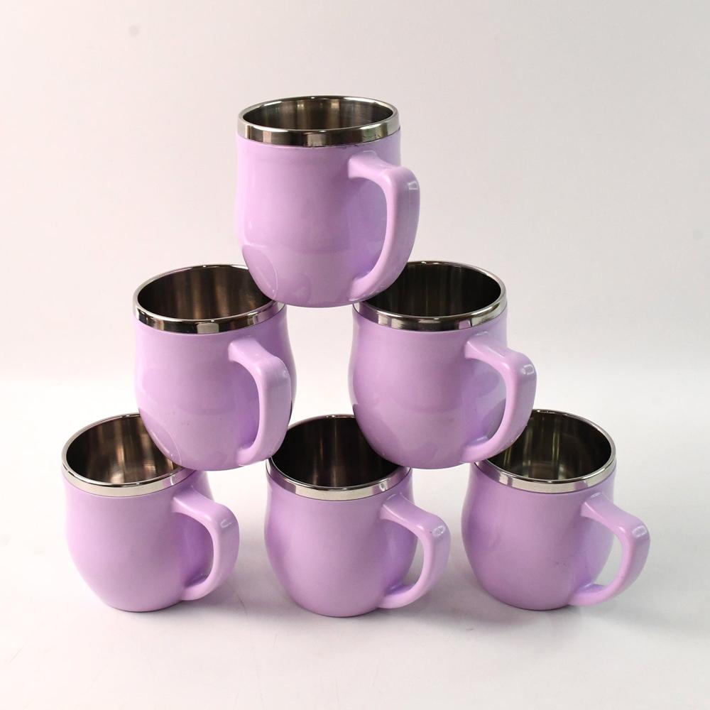 Apex Chit Chat Double Wall Stainless Steel Mug Set (6Pc/200ml) Approx